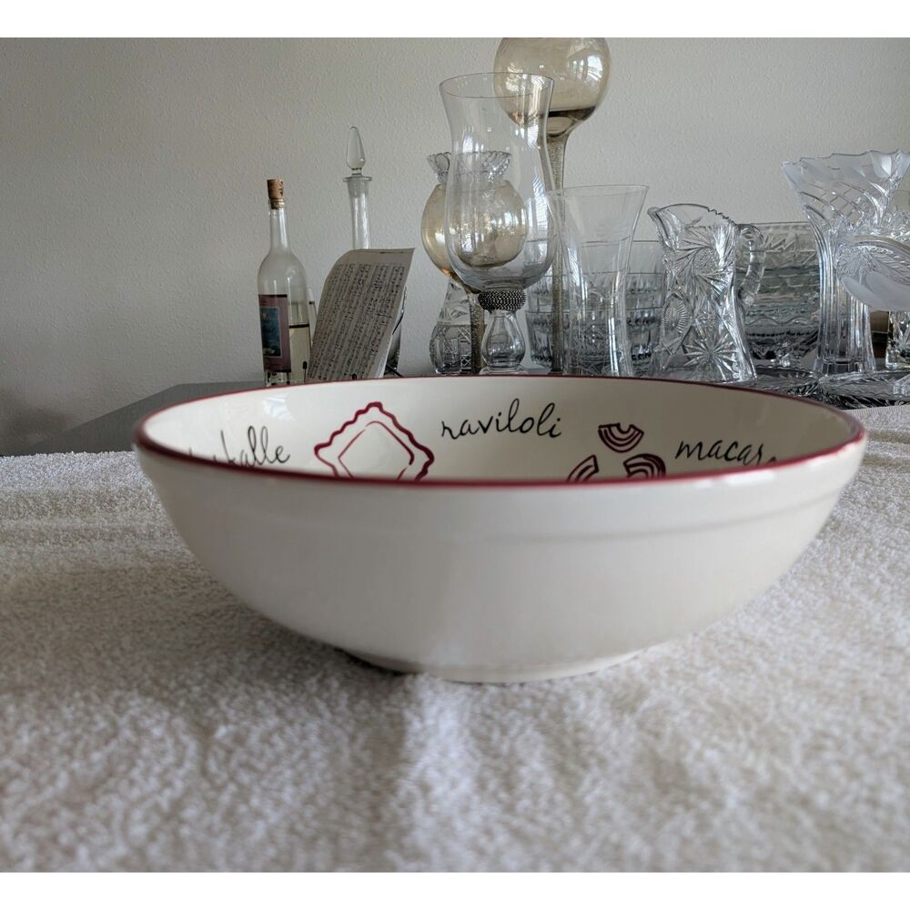 The Main Ingredients Large Pasta Serving Bowl 11.75" Italian Pasta